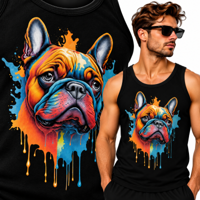 TANK TOP ZWIERZĘTA  FRENCHBULLDOG